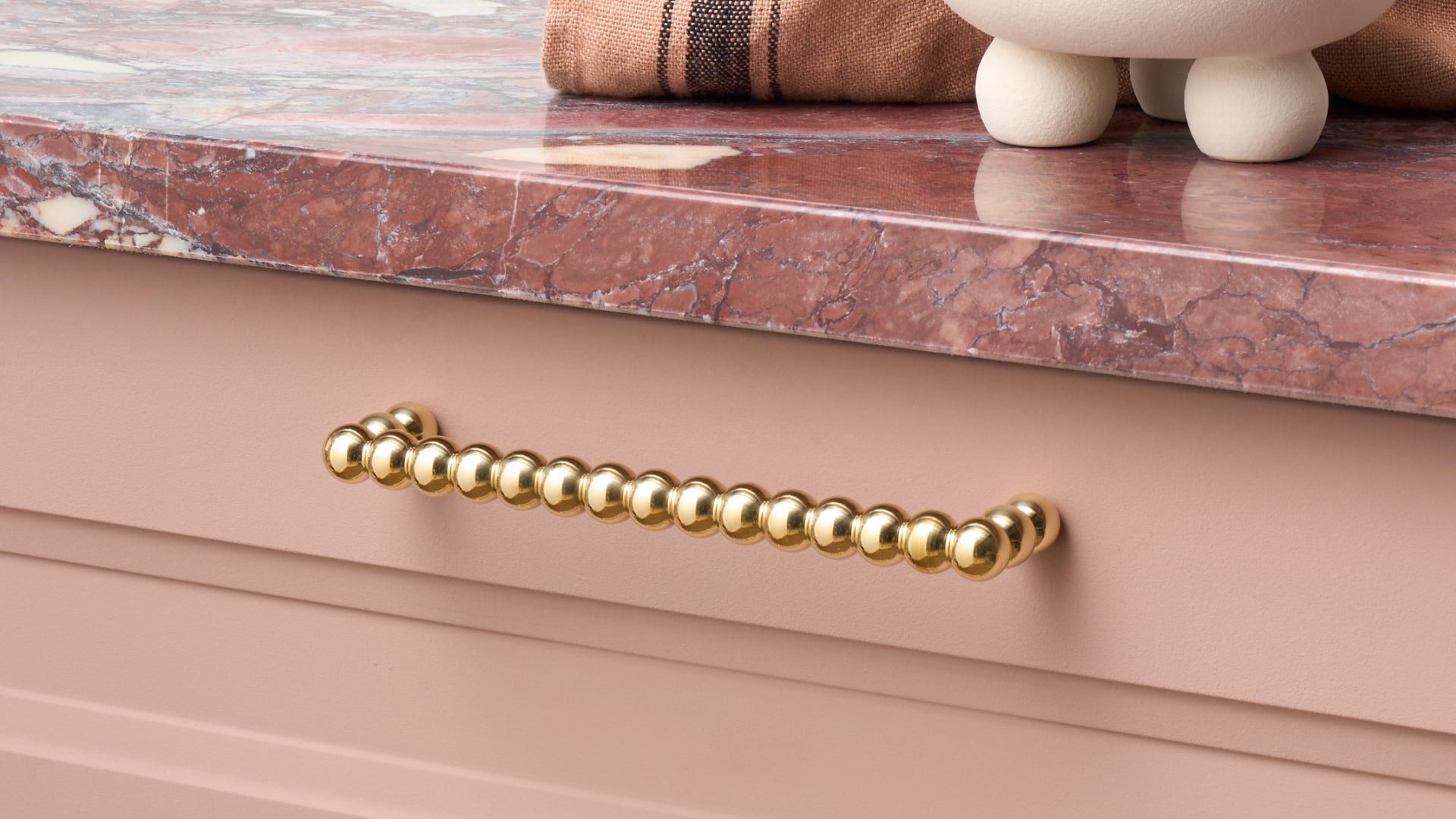 Bobbin D-Bar Handle in Unlacquered Brass – Plank Hardware
