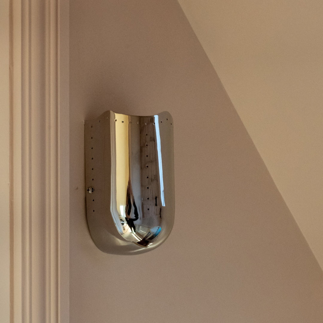 DOMINO Flush Wall Sconce - Polished Chrome - Plank Hardware