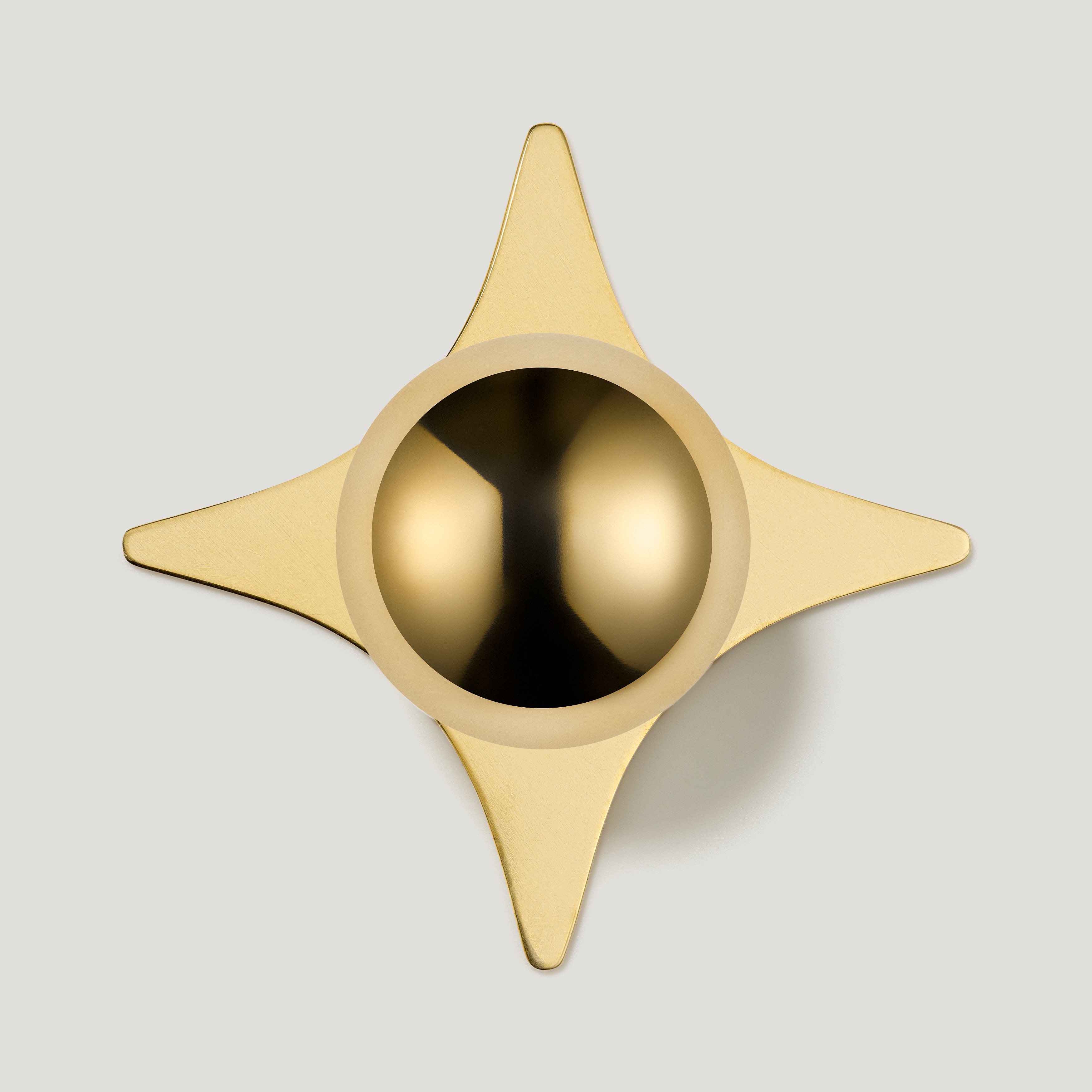 Plank Hardware Cabinetry ADA Cross Knob Backplate - Unlacquered Brass