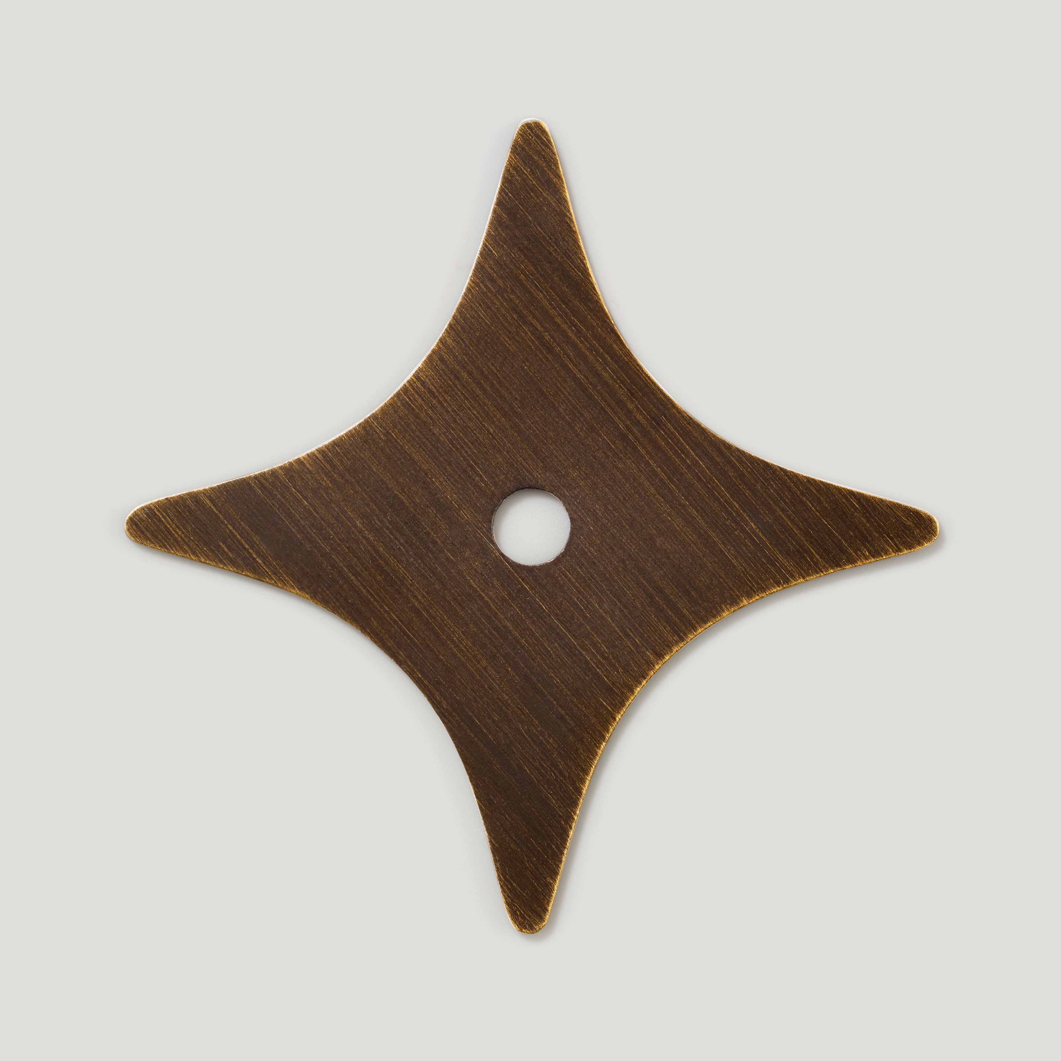 Plank Hardware Cabinetry ADA Star Backplate - Antique Brass