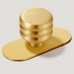 Plank Hardware Cabinetry Knob with Backplate ALVA 30mm Knob - Brass