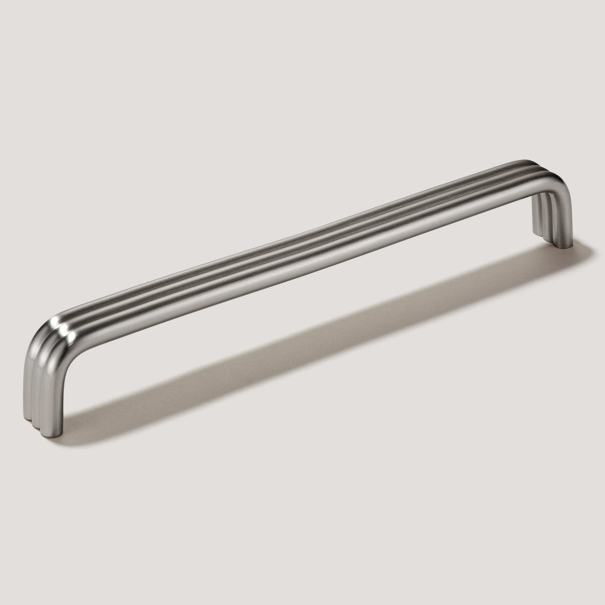 Tubular Door Handles Reeded Satin Nickel Door Handle Plank Hardware