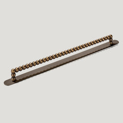 Plank Hardware Cabinetry 379mm (365mm CC) / Handle with Backplate BOBBIN D-Bar Handle - Antique Brass