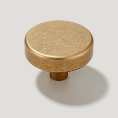 Plank Hardware Cabinetry HUDSON Shaker Knob - Aged Brass