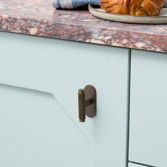 Plank Hardware Cabinetry KEPLER Knurled Single T Handle - Antique Brass