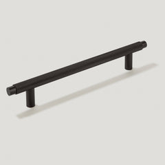 Plank Hardware Cabinetry 220mm (160mm CC) KEPLER Knurled T Bar Handle - Black