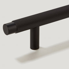 Plank Hardware Cabinetry KEPLER Knurled T Bar Handle - Black