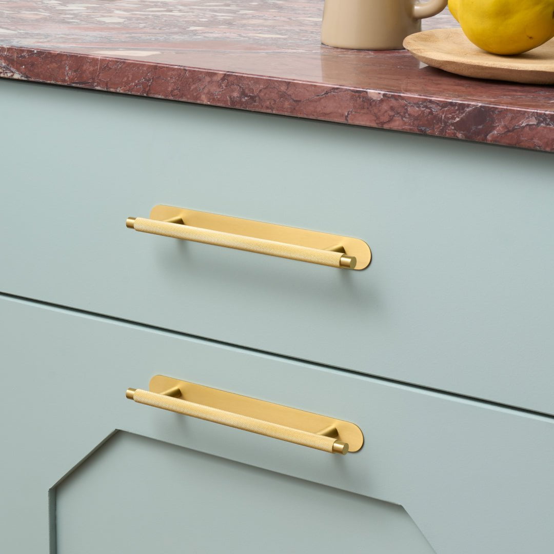 Plank Hardware Cabinetry KEPLER Knurled T-Bar Handle - Brass
