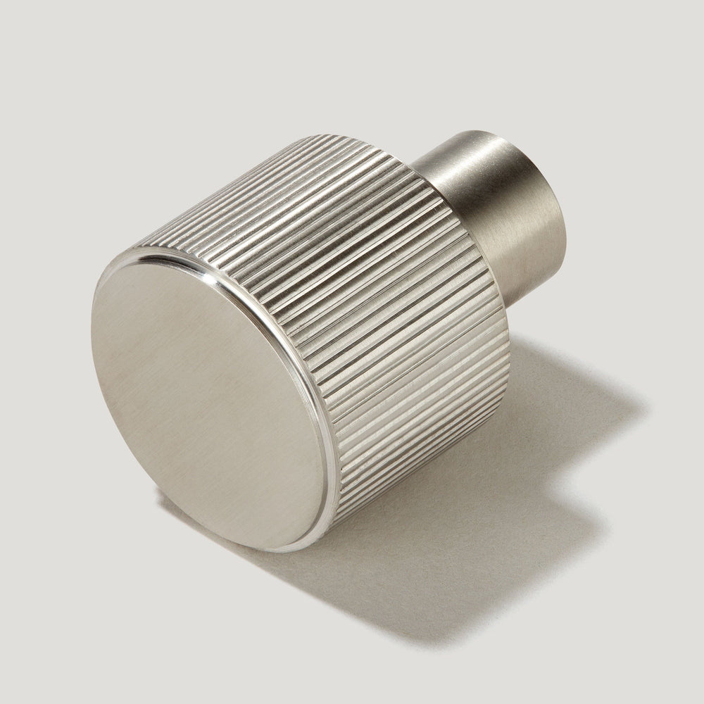 LENNON Grooved Button Knob - Stainless Steel