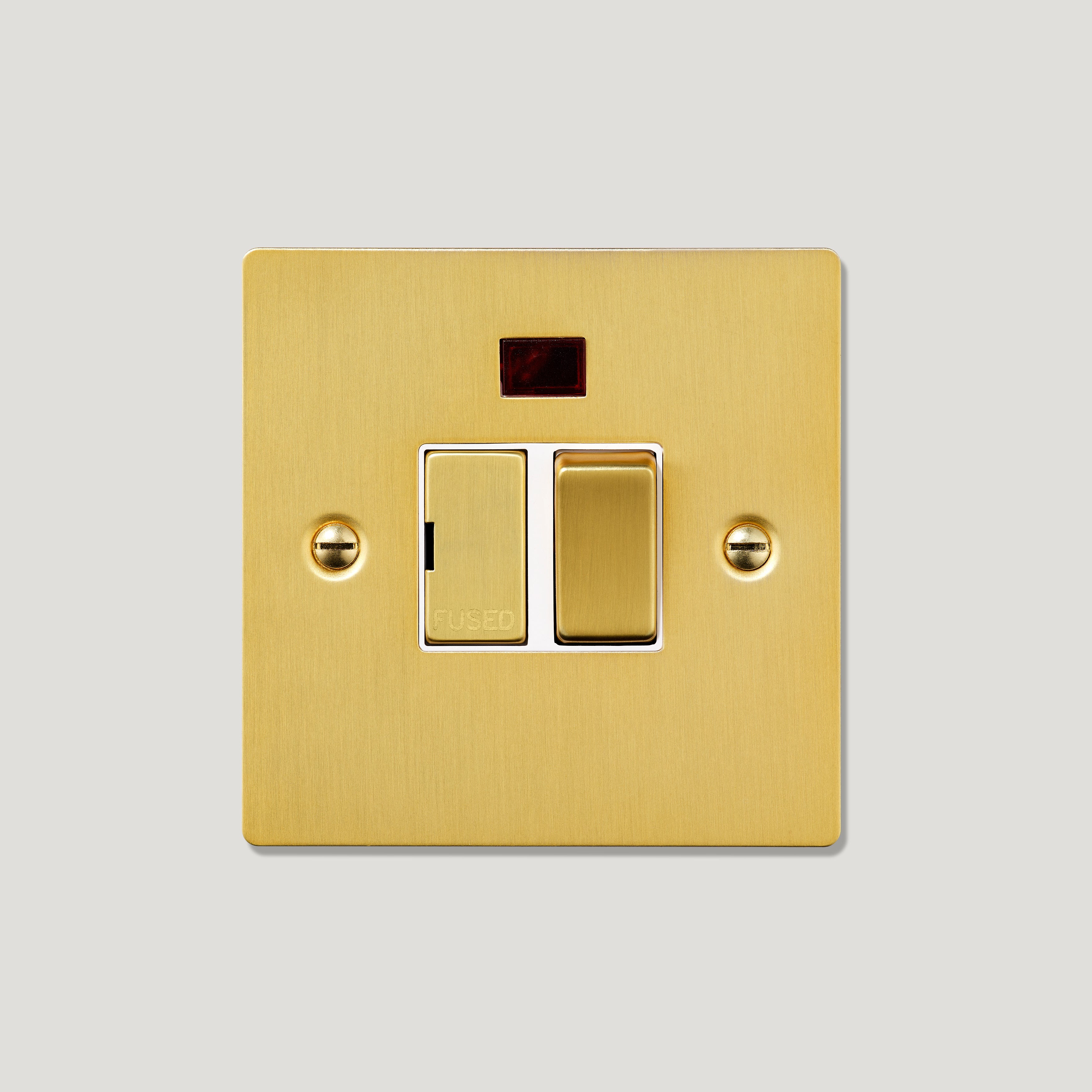 Plank Hardware Electric 13A Switched Fused Spur - Brass