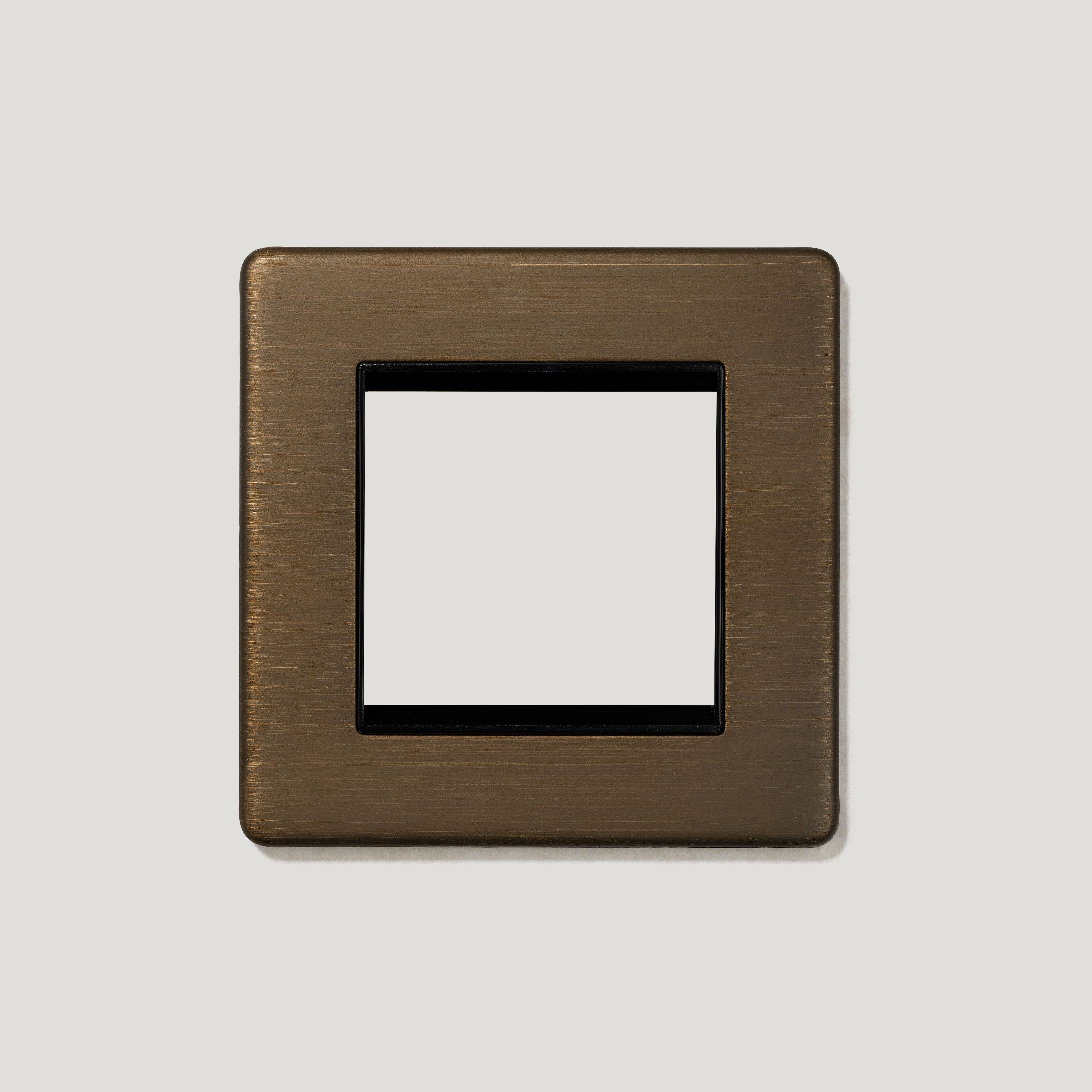 Plank Hardware Electric 1G Euro Plate - Antique Brass