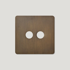 Plank Hardware Electric 2G Toggle / Mixed Plate - Antique Brass