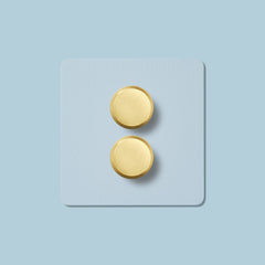 Plank Hardware Electric ALVA 2G Paintable Dimmer Switch - Brass