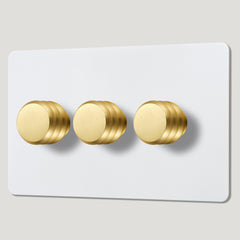 Plank Hardware Electric ALVA 3G Paintable Dimmer Switch - Brass