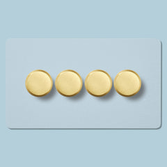 Plank Hardware Electric ALVA 4G Paintable Dimmer Switch - Brass