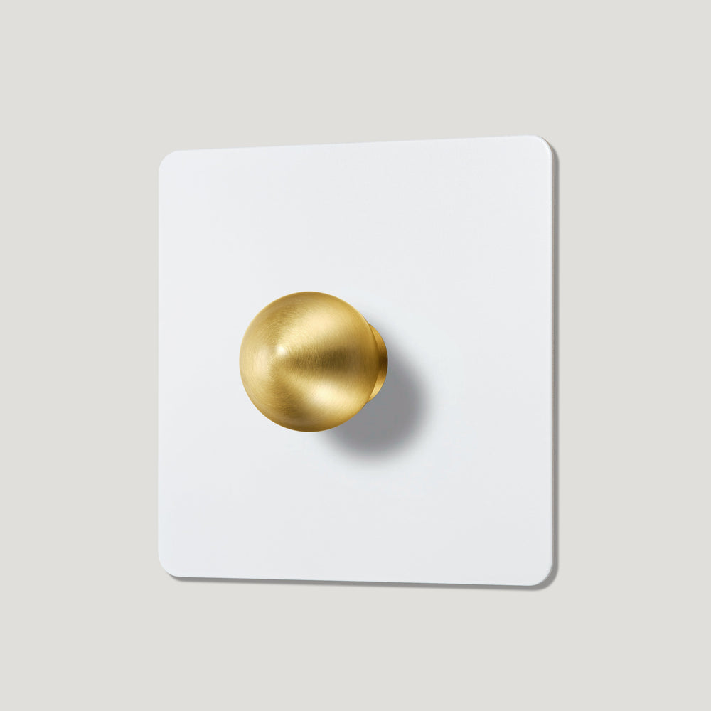 BOBBIN 1G Paintable Multiway Dimmer Switch- Brass