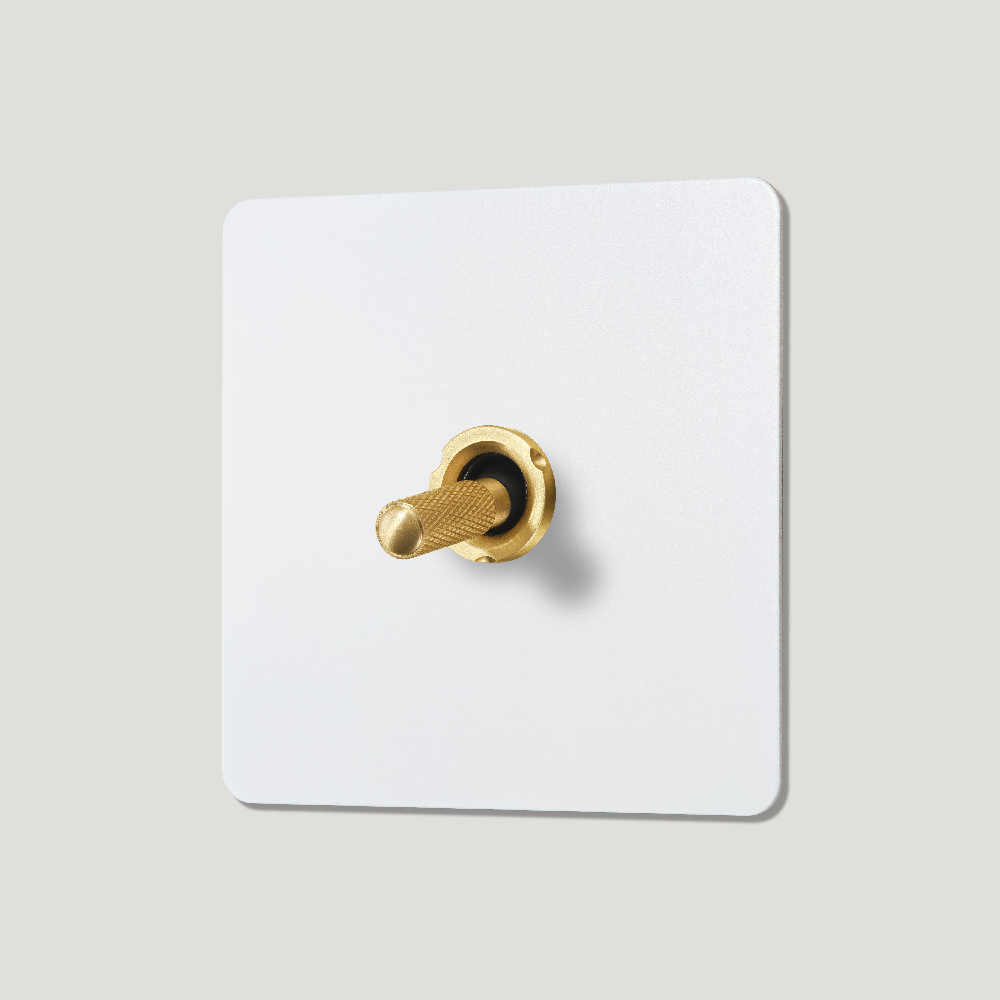 Plank Hardware Electric KEPLER 1G Paintable Toggle - Brass