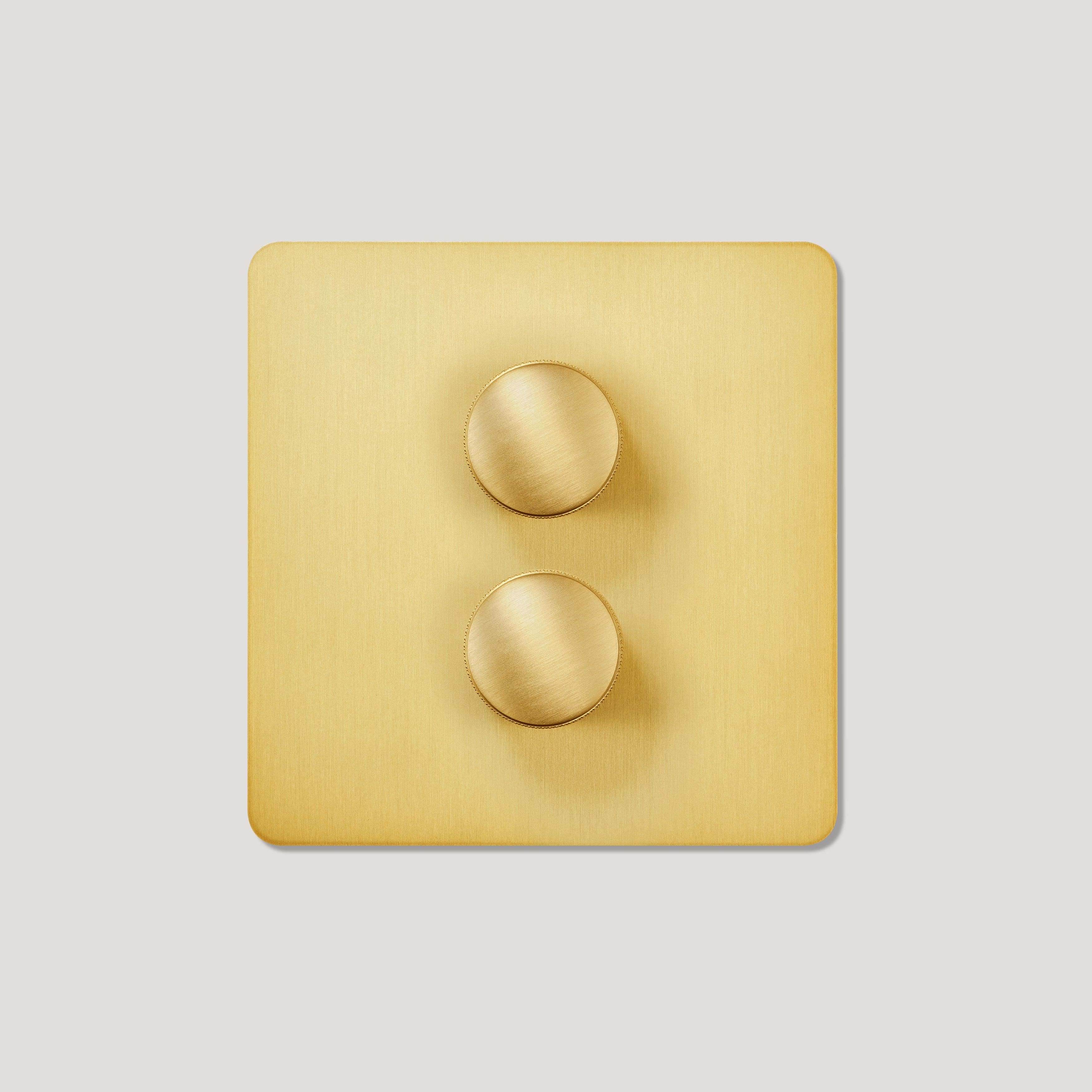 Plank Hardware Electric KEPLER 2G Knurled Dimmer - Brass