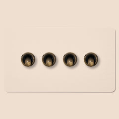 Plank Hardware Electric KEPLER 4G Paintable Toggle Switch - Antique Brass
