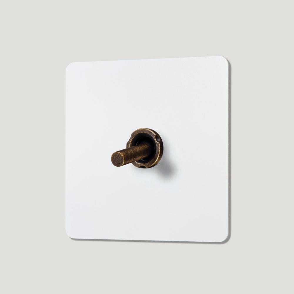 MAXWELL 1G Paintable Toggle Switch - Antique Brass