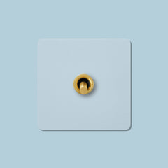 Plank Hardware Electric MAXWELL 1G Paintable Toggle Switch - Brass