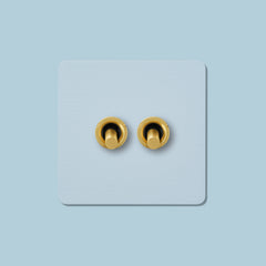 Plank Hardware Electric MAXWELL 2G Paintable Toggle Switch - Brass