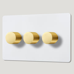 Plank Hardware Electric MAXWELL 3G Paintable Dimmer Switch - Brass