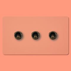 Plank Hardware Electric MAXWELL 3G Paintable Toggle Switch - Antique Brass