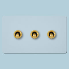 Plank Hardware Electric MAXWELL 3G Paintable Toggle Switch - Brass