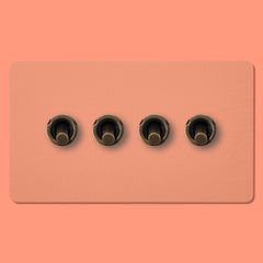 Plank Hardware Electric MAXWELL 4G Paintable Toggle Switch - Antique Brass