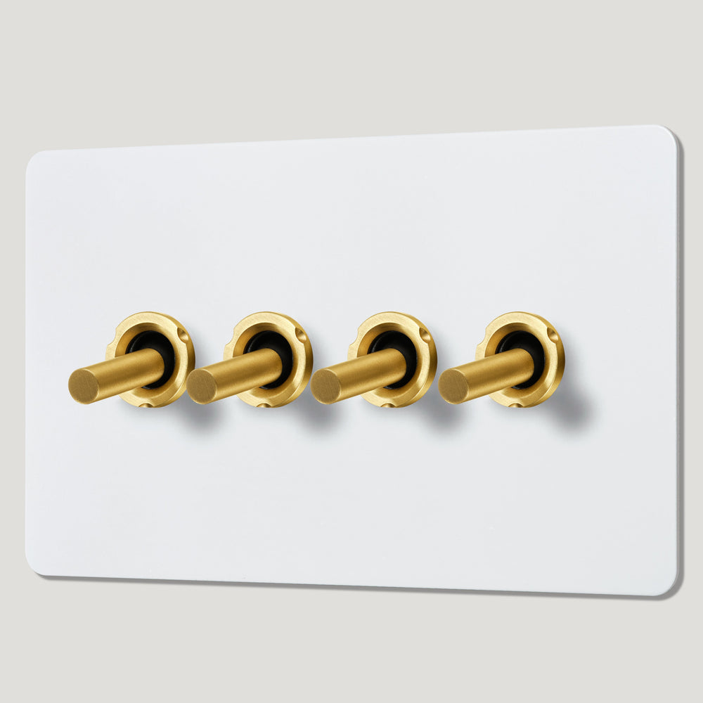 MAXWELL 4G Paintable Toggle Switch - Brass