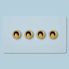 Plank Hardware Electric MAXWELL 4G Paintable Toggle Switch - Brass