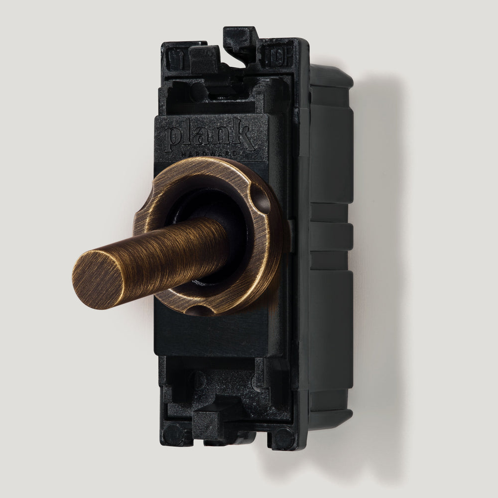 MAXWELL Smooth Two Way Toggle Switch - Antique Brass