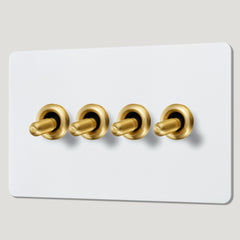 Plank Hardware Electric PALO 4G Paintable Toggle Switch - Brass