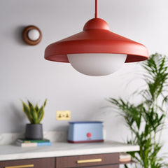 Plank Hardware Lighting FREYA Pendant Ceiling Light - Rust Red