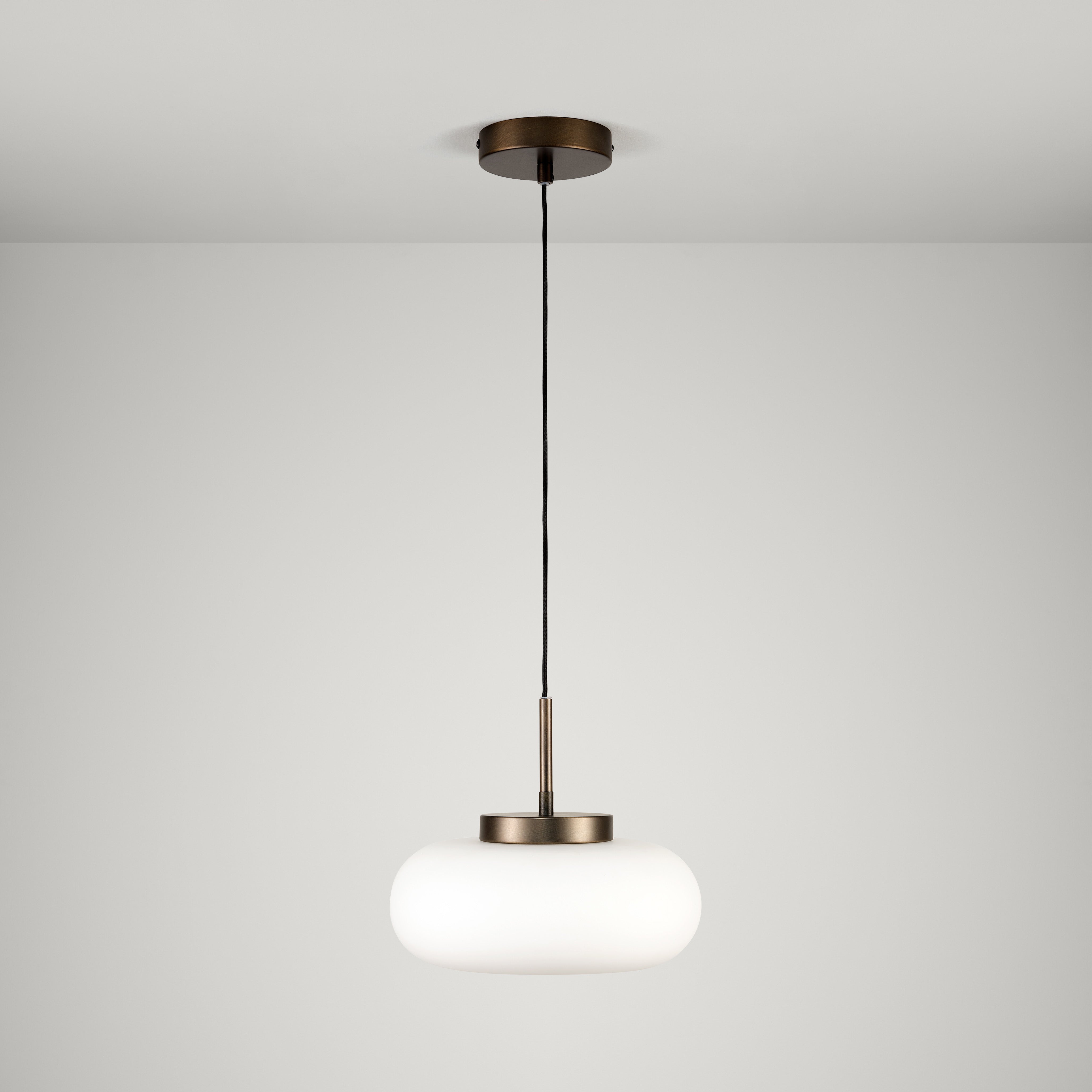 Plank Hardware Lighting MARIN Glass Pendant Light - Antique Brass