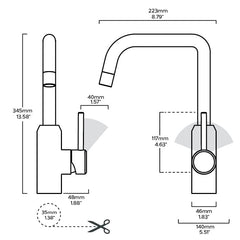 Plank Hardware Taps ARMSTRONG Grooved Kitchen Mixer Tap - Brass