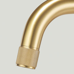 Plank Hardware Taps ARMSTRONG Knurled Kitchen Mixer Tap - Brass