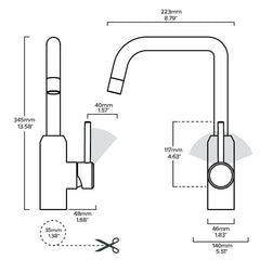 Plank Hardware Taps ARMSTRONG Knurled Kitchen Mixer Tap - Brass