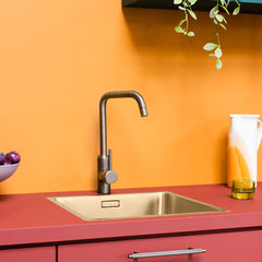 Plank Hardware Taps ARMSTRONG Smooth Kitchen Mixer Tap - Antique Brass