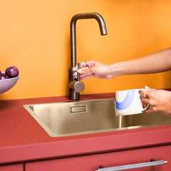Plank Hardware Taps ARMSTRONG Smooth Kitchen Mixer Tap - Antique Brass