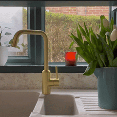 Plank Hardware Taps ARMSTRONG Smooth Kitchen Mixer Tap - Brass