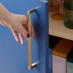 Plank Hardware Handles & Knobs BECKER Grooved D-Bar Handle - Brass