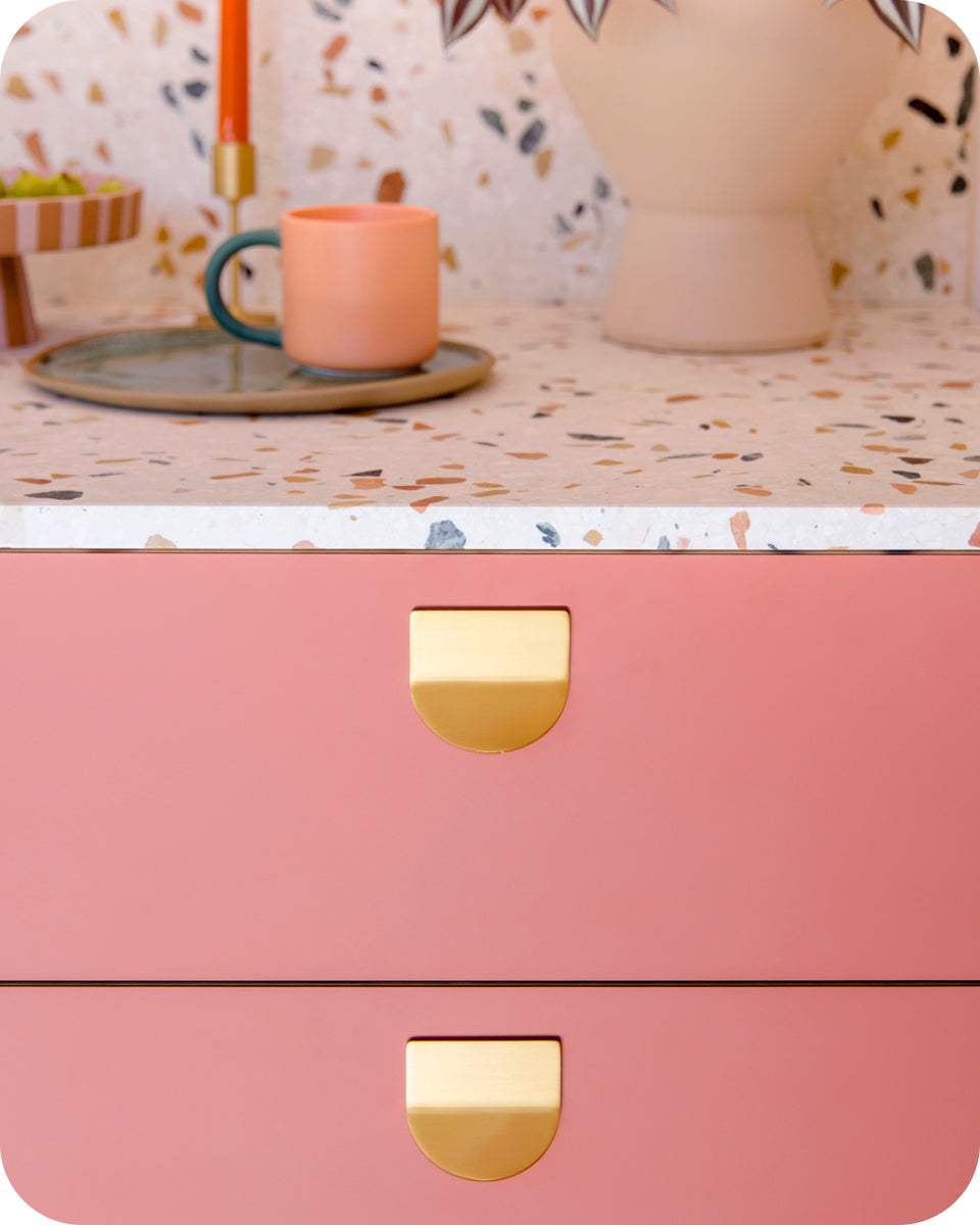 FOLD Collection Round Brass Hardware Plank Hardware