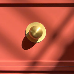 ADA Round Knob Backplate - Brass