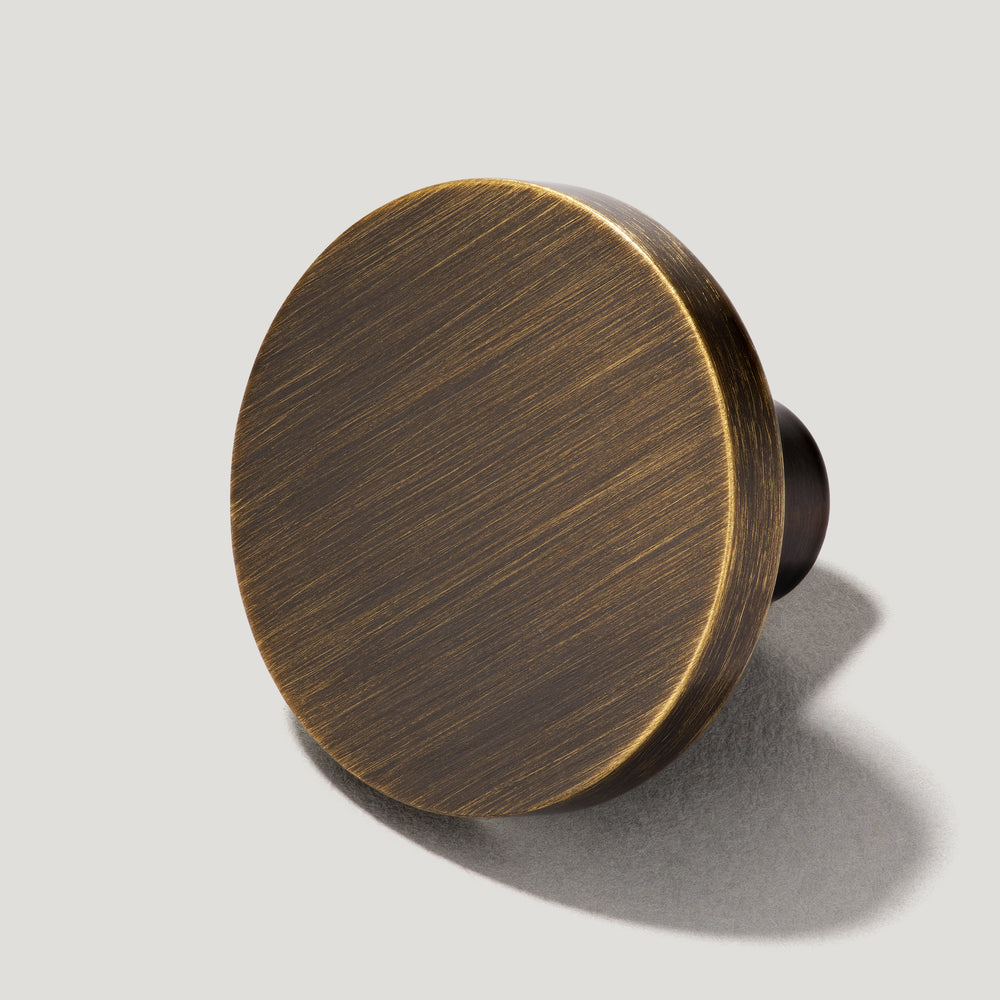 LOVELL Circular Knob - Antique Brass