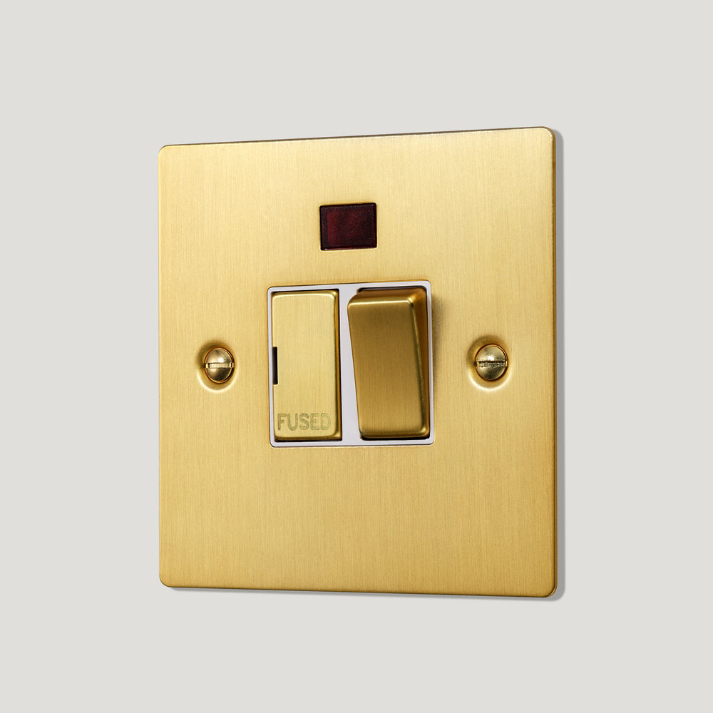 13A Switched Fused Spur - Brass