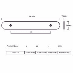 BOBBIN D-Bar Handle - Brass