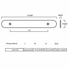 BOBBIN Closet Bar Handle - Brass