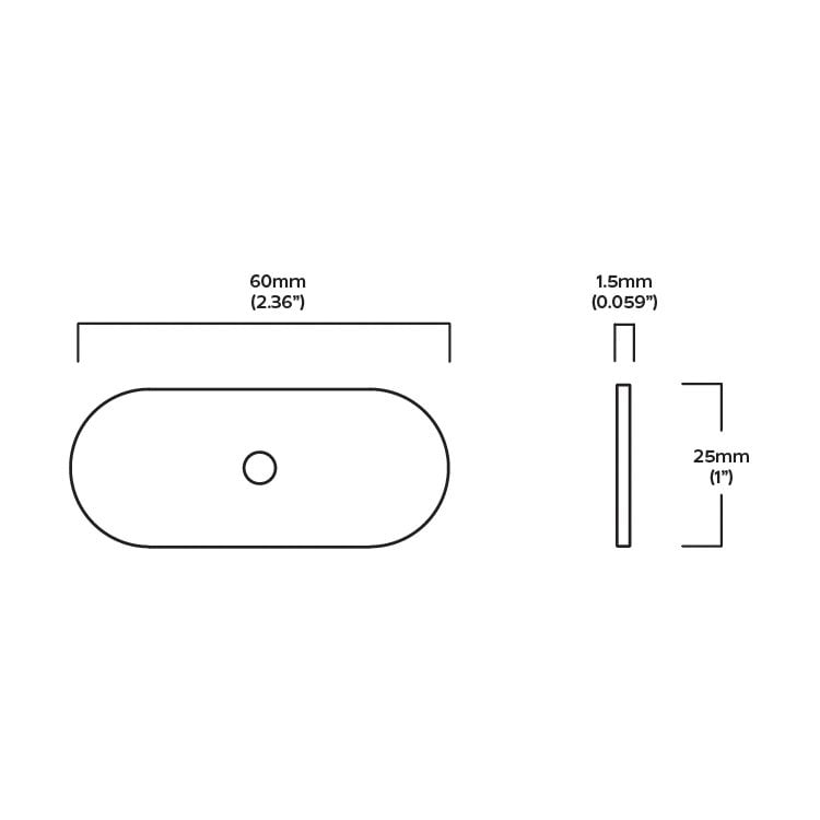 Plank Hardware Cabinetry 60mm COHEN Knob Backplate - Blackened Bronze